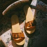 Brown Leather Slides