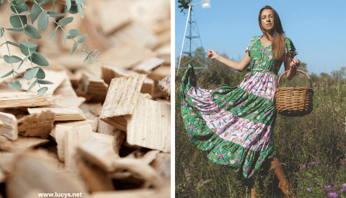 From Odd to Chic - 33 Unusual Items Transformed Into Eye-Catching Fashion 11 Eucalyptus Tree & Dress made with Tencel