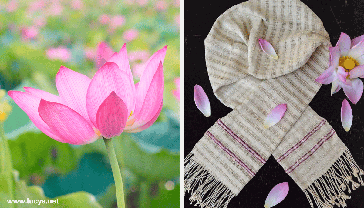 From Odd to Chic - 33 Unusual Items Transformed Into Eye-Catching Fashion 20 Lotus Flower & Scarf made with Lotus Fiber
