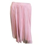 Pink Silk Pleated Skirt