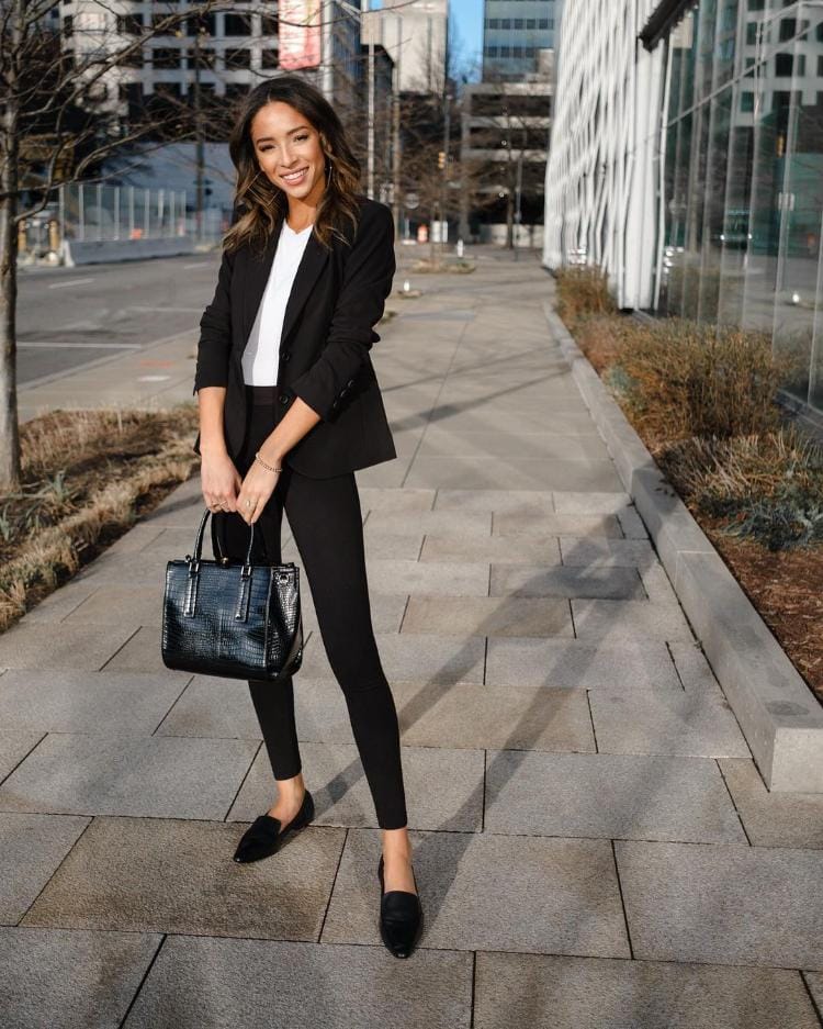 26 Fresh & Fashionable Ways to Reinvent the Classic White Tee (Sustainably) 50 Sleek Blazer & White Tee Ensemble via nenaevans