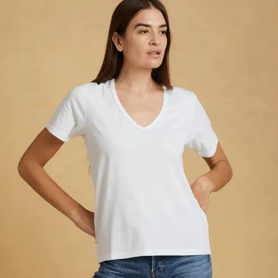TheClassicShirtCo Women's Deep V Neck