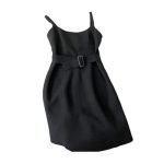 black pinafore dress