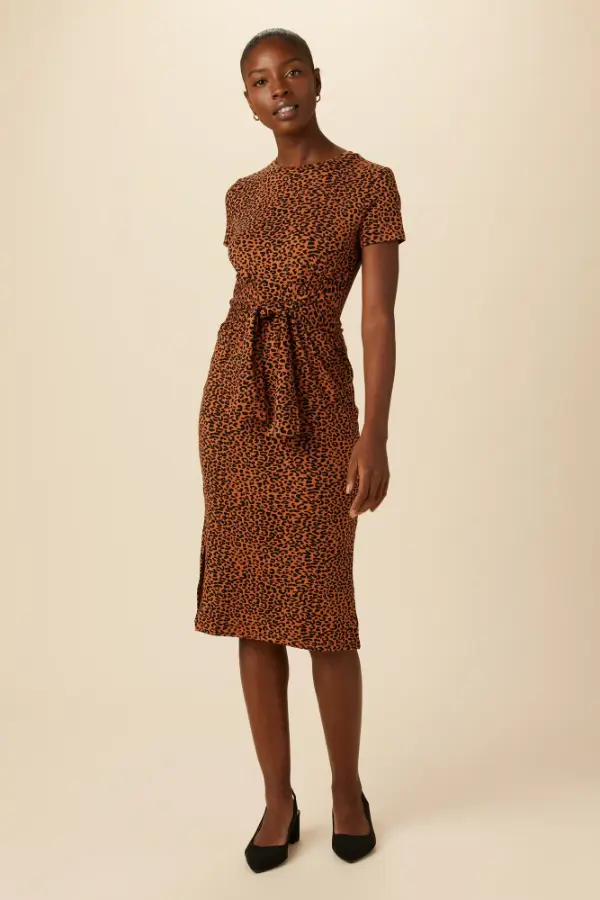 Amour Vert 10 Colombe_Almond_Leopard_Knit Dress Amour Vert